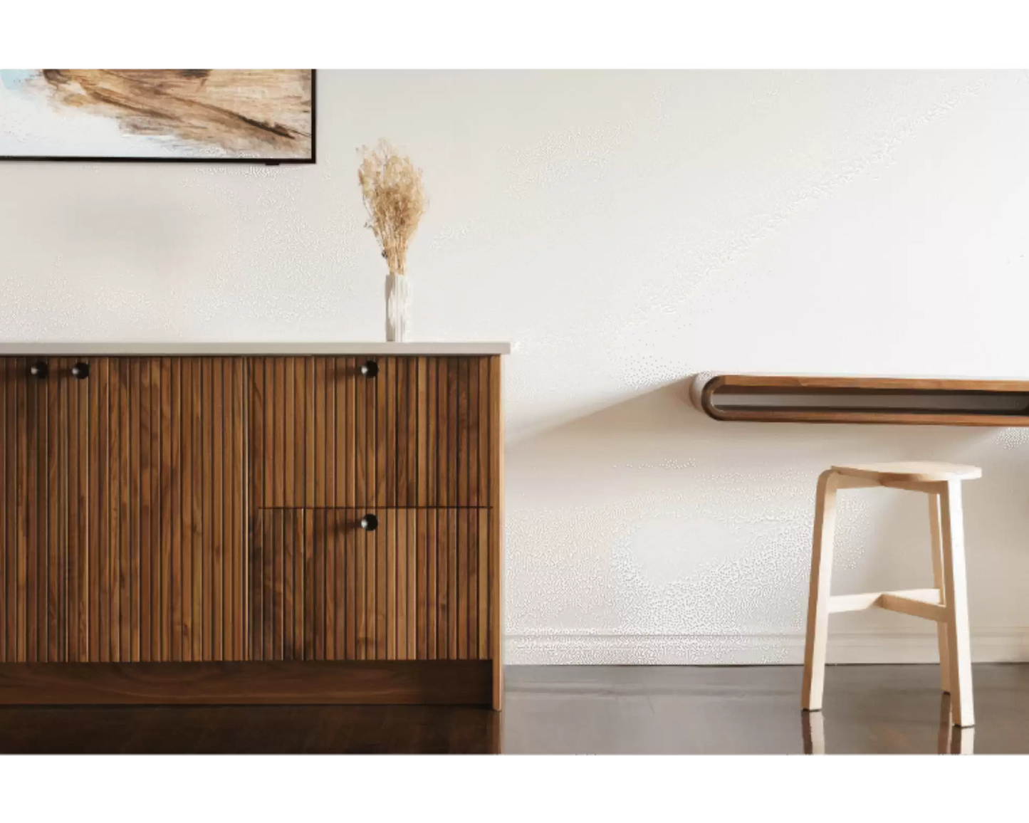 Mahogany Grooved Door for Sektion