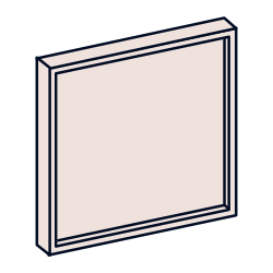 8" x 8" Painted Slim Shaker Sample