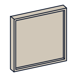 8" x 8" Painted Slim Shaker Sample