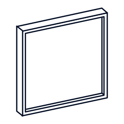 8" x 8" Painted Slim Shaker Sample
