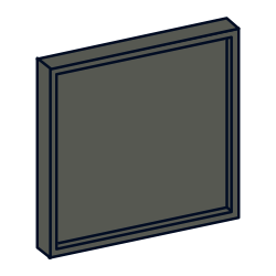 8" x 8" Painted Slim Shaker Sample