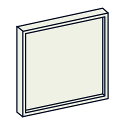 8" x 8" Painted Slim Shaker Sample