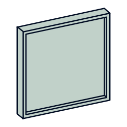 8" x 8" Painted Slim Shaker Sample